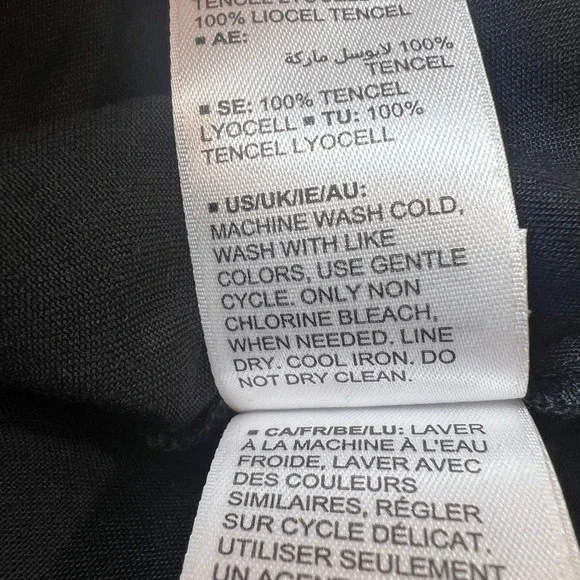 The Drop Women's XL Black Anaya Maxi Dress Tencel Lyocell Minimalist - Picture 8 of 8